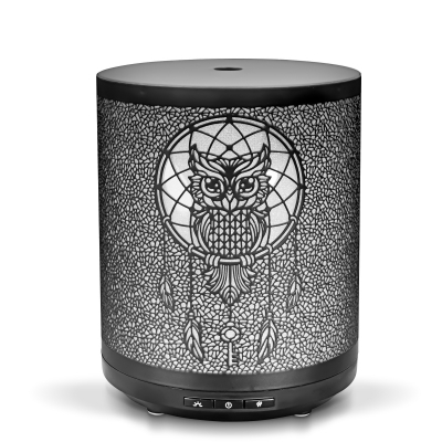 Metal Owl Patten Aroma Diffuser-Owl Patten Diffuser, Night Light Aroma Diffuser, Iron Made Diffuser